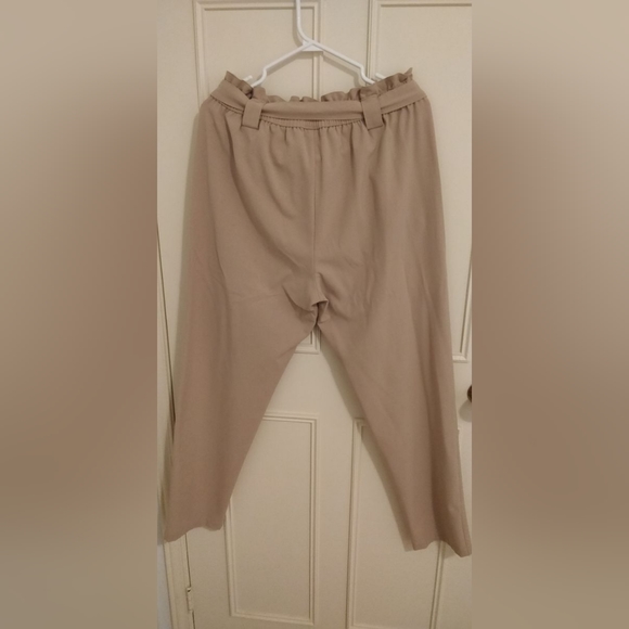 Blush Tie Waist Paperbag Pants - Picture 5 of 5